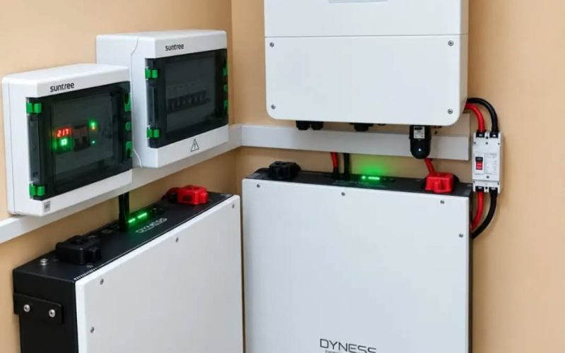 Completed Deye inverter and two Dyness batteries at Mr. O.M.’s home in Airways, Nairobi