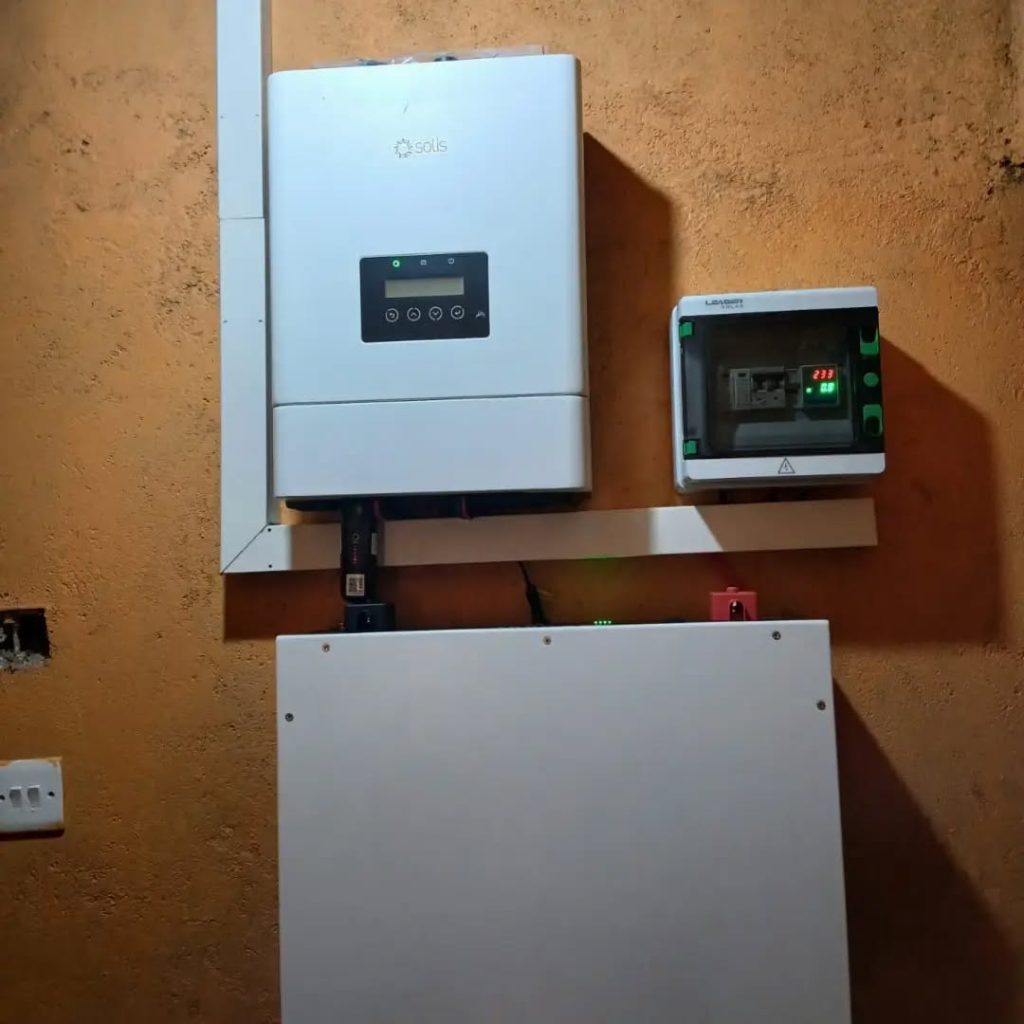 Completed Solis inverter and Maqbul battery system for Madam Diana in Mutanda, Kitui