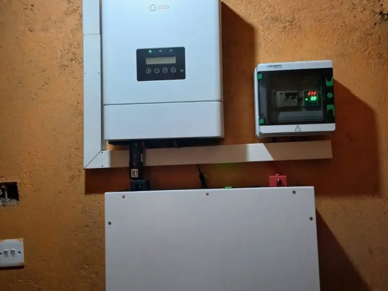 Completed Solis inverter and Maqbul battery system for Madam Diana in Mutanda, Kitui