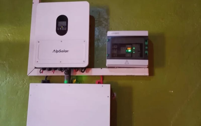 Completed AlpSolar inverter, battery and protection system at Kings Bar and Restaurant in Mutitu